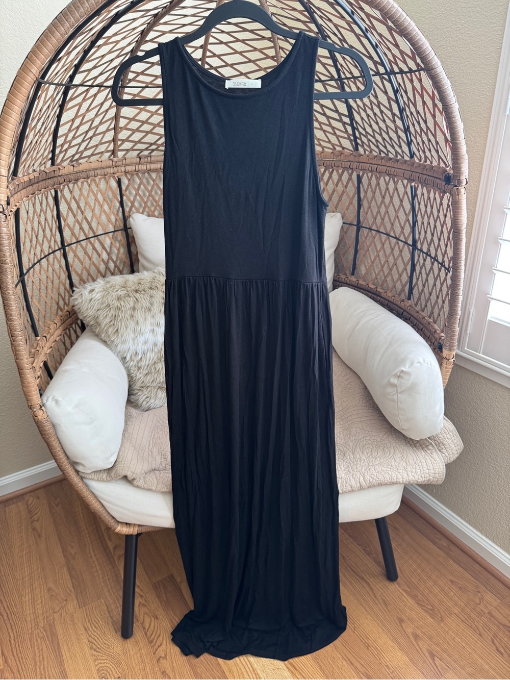 Sivana Bamboo Maxi Dress Black Large